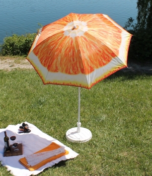 Sonnenschirm 160cm Strandschirm Gartenschirm Orange Balkonschirm knickbar Schirmhülle 062