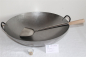 Preview: 05 Wokwender flach Schöpflöffel Pfannenwender Wok Spatel Edelstahl L 46 cm