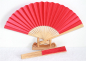 Preview: 401, 5  Fächer Tanz Deko Holz rot Hand Wind Blume Sommer Luft Papier
