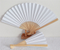 Preview: 400, 100 Stk Fächer Tanz Deko Holz weiß Hand Sommer Papier Hochzeit malen