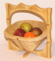 Preview: Obstschale Holz Schale 02 Obst Korb Apfel Biege Schwenkkorb Holz 30cm 