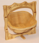 Preview: Obstschale Holz Schale 02 Obst Korb Apfel Biege Schwenkkorb Holz 30cm 