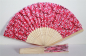 Preview: 025, 50Stk Fächer Sommerfächer Hand Deko Holzfächer Retro Design Blumen Pastell