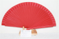 Preview: 700, 1 Stk Fächer Sommerfächer Hand Deko Wind Bambus Holz Blumen rot Asia