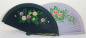 Preview: 703, 1 Stk Fächer Sommerfächer Hand Deko Wind Bambus Holz Blumen violett Asia