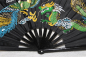 Preview: 001 Tai Chi Kung Fu Asia Sport Tanz Deko Fächer schwarz Drache Sommer Luft Sonne 