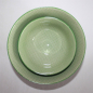 Preview: 290, 2 Stk Reis Suppe Matcha Schale Soba Bowl Müsli ø 15/12 cm Porzellan grün