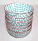 Preview: 253b, 6 Stk Japan Reisschale Suppe Tee Tasse Matcha Schale Pepita Retro blau