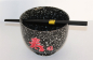 Preview: 79 Reis Suppe Schale Soba Bowl +Essstäbchen Asia Matcha Ø 13 cm 
