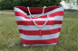 Preview: XXL Strandtasche Badetasche Shoppingtasche gestreift Kordel Maritim Beach Bag