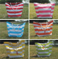Preview: XXL Strandtasche Badetasche Shoppingtasche gestreift Kordel Maritim Beach Bag