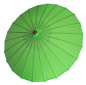 Preview: Sonnenschirm 102 Deko Schirm Ø 84 cm Kunstfaser grün Bambus Holz Bali Asia