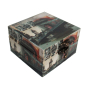 Preview: 483 Holz Box Leinenoptik Schatzkiste Budapest Kästchen 11x11x7 cm