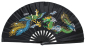 Preview: 001 Tai Chi Kung Fu Asia Sport Tanz Deko Fächer schwarz Drache Sommer Luft Sonne 