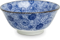 Preview: 5 Stk Set Japan Reisschalen Matcha Dessert Suppe Müsli Porzellan blau Ø 15 cm, nr 70