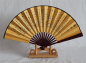 Preview: 031 chinesisch Handfächer Asia Wand Deko China Fächer Seidenkarton Blüten