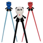 Preview: 089 Chopsticks 3 Paar Essstäbchen Stäbchen Set Kinder Helfer Panda Bär Family