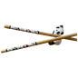 Preview: 061 Chopsticks 1 Paar Stäbchen Eßstäbchen Essstäbchen Panda Bär Holz