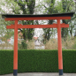 Preview: Torii 08 Japan Garten Holzbogen Torbogen Tor Holz Feng Shui Asien 400 x 470 cm