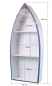 Preview:  Bootsregal 040 Stand Regal 102cm Holzregal Boot Wandregal Schiff Shabby Hängeregal