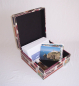 Preview: 520 Massivholz Box Leinenoptik Schatzkiste Holzkiste Holzbox Truhe 26 x26 x12 cm