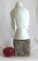 Preview: 15 Buddha Kopf weiss Keramik Buddhismus Deko Feng Shui China Asia