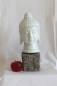 Preview: 15 Buddha Kopf weiss Keramik Buddhismus Deko Feng Shui China Asia