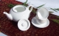 Preview: 224 Asien Tee Set Teeservice Keramik 10 tlg weiss Teekanne Teetasse Kanne