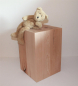 Preview: 01 Sitzblock Massiv Holz Block Sitzhocker Buche Sitzwürfel 45x30x30 cm