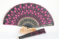 Preview: 062, 1 Stk. B-Ware Fächer Pailletten pink schwarz Tanz Deko Spanisch Sommer