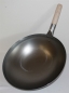 Preview: Wok Pfanne 40 cm China Gastronomie runder Boden Gasherd Carbon Stahl