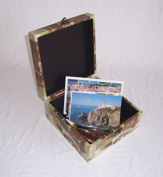 441 Massivholz Geschenk Box Schatzkiste Holzkiste Teebox ca 21x21x11 cm