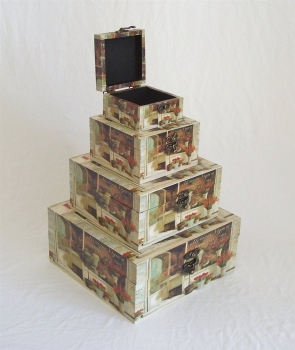 441 Massivholz Geschenk Box Schatzkiste Holzkiste Teebox ca 21x21x11 cm