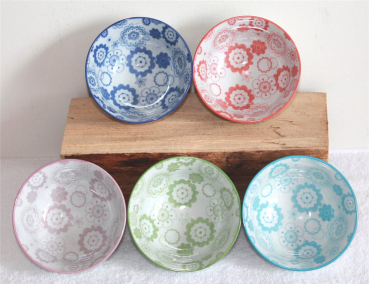 50 Japan Reisschale 5´Set Tee Tasse Suppe Matcha Retro Boule 