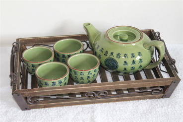 Teekanne Celadon Kanne Keramik Asia China Tee grün Japan celadon