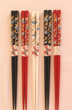 Preview: 040 Chopsticks 5 Paar Stäbchen Essstäbchen Bambus Eßstäbchen Kranich Geschenk