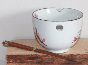 77 Reis Suppen Schale Sakura Soba Bowl +Eßstäbchen Kirschblüte Ø 13 cm 