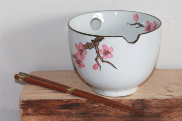 77 Reis Suppen Schale Sakura Soba Bowl +Eßstäbchen Kirschblüte Ø 13 cm 