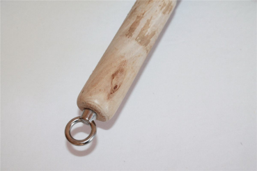 Preview: Wok Pfanne 35 cm Ø China Gastronomie rund Boden Carbon Stahl Holzgriff zum Aufhängen Gas Herd Grill