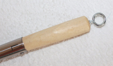 Preview: 05 Wokwender flach Schöpflöffel Pfannenwender Wok Spatel Edelstahl L 46 cm hängen