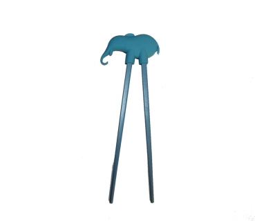 072 Chopsticks 1 Paar Stäbchen Eßstäbchen Essstäbchen Helfer hell blau Elefant