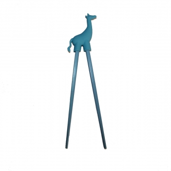 076 Chopsticks 1 Paar Stäbchen Eßstäbchen Essstäbchen Helfer hell blau Giraffe