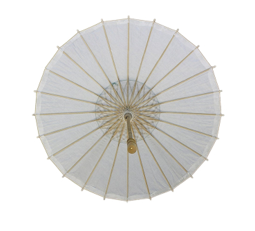 Sonnenschirm 312 Papierschirm Ø 84 cm Dekoschirm weiss Bambus Holz Bali Schirm Bemalen Selbstgestalten Asia