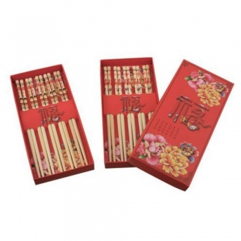 485 Chopsticks 5 Paar Stäbchen Bambus Essstäbchen Holz natur wiederverwendbar