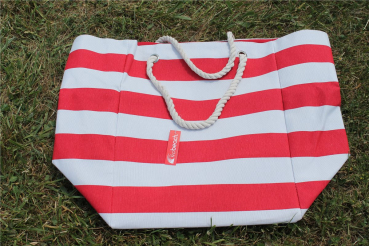 XXL Strandtasche Badetasche Shoppingtasche gestreift Kordel Maritim Beach Bag