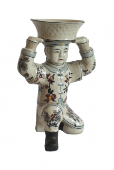 Chinesische Figur 07  Keramik Mandarin Dekoration China Asien Geisha Bauer