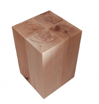 01 Sitzblock Massiv Holz Block Sitzhocker Buche Sitzwürfel 45x30x30 cm