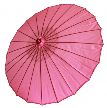 Sonnenschirm 104 Deko Schirm Ø 84 cm Kunstfaser pink Bambus Holz Bali Asia