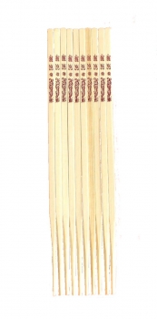 030 Chopsticks 10 Paar Stäbchen Eßstäbchen Bambus Holz Essstäbchen beige bemalt