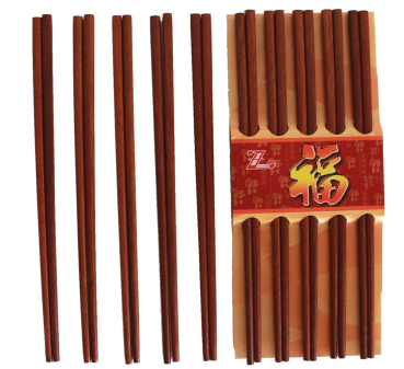 Preview: 452 Chopsticks 10 Paar Essstäbchen Stäbchen Bambus Holz braun wiederverwendbar